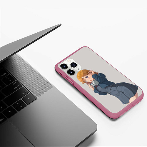 Чехол iPhone 11 Pro матовый Kanon Shibuya - Love Live Superstar / 3D-Малиновый – фото 3