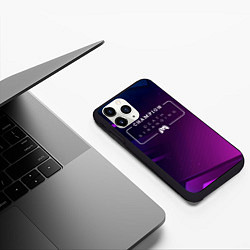 Чехол iPhone 11 Pro матовый Death Stranding gaming champion: рамка с лого и дж, цвет: 3D-черный — фото 2