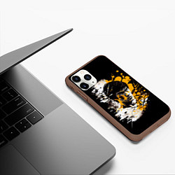 Чехол iPhone 11 Pro матовый Брюс Ли в стиле поп арт, цвет: 3D-коричневый — фото 2