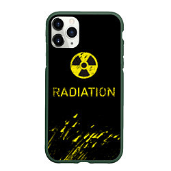 Чехол iPhone 11 Pro матовый Radiation - радиационная опасность, цвет: 3D-темно-зеленый