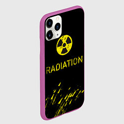 Чехол iPhone 11 Pro матовый Radiation - радиационная опасность, цвет: 3D-фиолетовый — фото 2