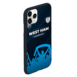 Чехол iPhone 11 Pro матовый West Ham legendary форма фанатов, цвет: 3D-черный — фото 2