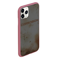 Чехол iPhone 11 Pro матовый Corrosion - рыжая ржавчина, цвет: 3D-малиновый — фото 2