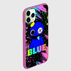 Чехол iPhone 11 Pro матовый Rainbow Friends - Blue, цвет: 3D-фиолетовый — фото 2