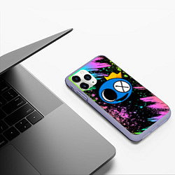 Чехол iPhone 11 Pro матовый Rainbow Friends: Blue, цвет: 3D-светло-сиреневый — фото 2