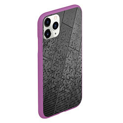 Чехол iPhone 11 Pro матовый Металлические пластины, цвет: 3D-фиолетовый — фото 2