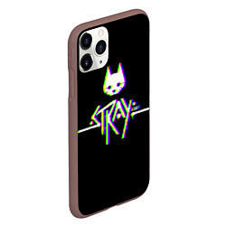 Чехол iPhone 11 Pro матовый Stray game glitch, цвет: 3D-коричневый — фото 2