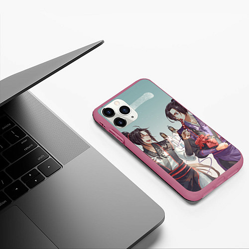 Чехол iPhone 11 Pro матовый Wangji and Wuxian - Mo Dao Zu Shi / 3D-Малиновый – фото 3