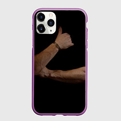 Чехол iPhone 11 Pro матовый Руки в темноте, цвет: 3D-фиолетовый