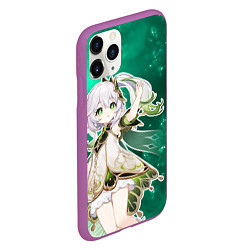 Чехол iPhone 11 Pro матовый Дендро Архонт - Нахида, цвет: 3D-фиолетовый — фото 2
