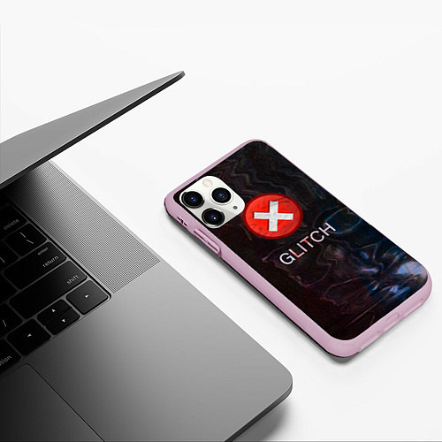 Чехол iPhone 11 Pro матовый GLITCH - Визуальная ошибка / 3D-Розовый – фото 3