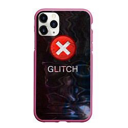 Чехол iPhone 11 Pro матовый GLITCH - Визуальная ошибка, цвет: 3D-малиновый