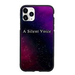 Чехол iPhone 11 Pro матовый A Silent Voice gradient space, цвет: 3D-черный