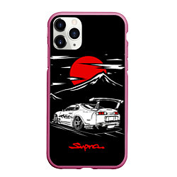 Чехол iPhone 11 Pro матовый Тойота супра - JDM Style, цвет: 3D-малиновый