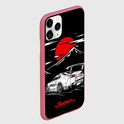 Чехол iPhone 11 Pro матовый Тойота супра - JDM Style, цвет: 3D-малиновый — фото 2