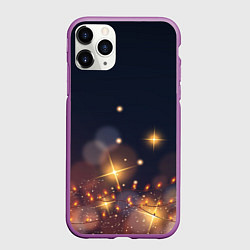 Чехол iPhone 11 Pro матовый Новогодняя тема 2023, цвет: 3D-фиолетовый