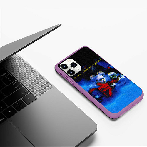 Чехол iPhone 11 Pro матовый Агата Кристи Ураган / 3D-Фиолетовый – фото 3