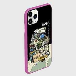 Чехол iPhone 11 Pro матовый NASA - Help! Astronaut - Joke, цвет: 3D-фиолетовый — фото 2