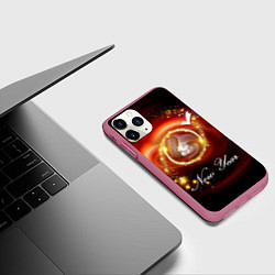 Чехол iPhone 11 Pro матовый New Year-secrets of the sea, цвет: 3D-малиновый — фото 2