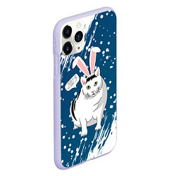 Чехол iPhone 11 Pro матовый Новогодний кот Бендер - 2023, цвет: 3D-светло-сиреневый — фото 2