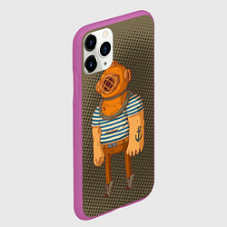 Чехол iPhone 11 Pro матовый Моряк-водолаз, цвет: 3D-фиолетовый — фото 2
