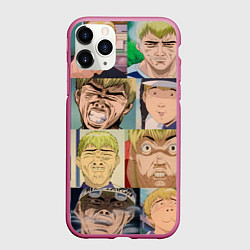 Чехол iPhone 11 Pro матовый Лицо ГТО, цвет: 3D-малиновый