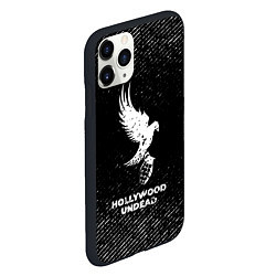 Чехол iPhone 11 Pro матовый Hollywood Undead с потертостями на темном фоне, цвет: 3D-черный — фото 2
