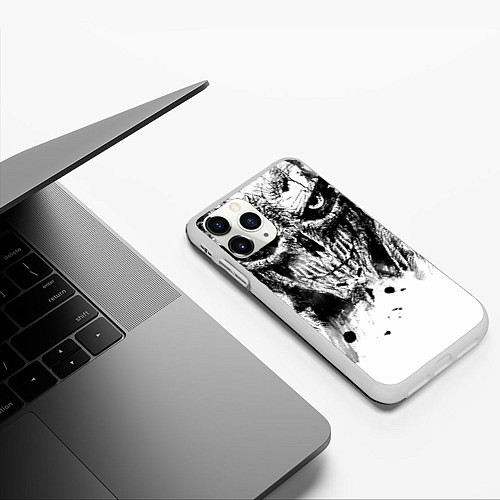 Чехол iPhone 11 Pro матовый Демон внутри тебя / 3D-Белый – фото 3