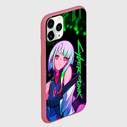 Чехол iPhone 11 Pro матовый Люси из киберпанка - в неоне, цвет: 3D-малиновый — фото 2
