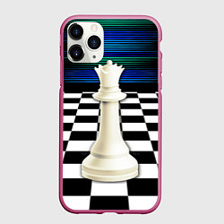 Чехол iPhone 11 Pro матовый Белая королева, цвет: 3D-малиновый