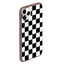 Чехол iPhone 11 Pro матовый Шахматные клетки - текстура, цвет: 3D-коричневый — фото 2