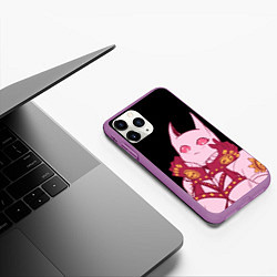 Чехол iPhone 11 Pro матовый Милый стенд Killer Queen - Jojo, цвет: 3D-фиолетовый — фото 2