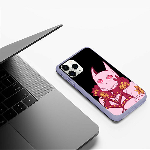 Чехол iPhone 11 Pro матовый Милый стенд Killer Queen - Jojo / 3D-Светло-сиреневый – фото 3