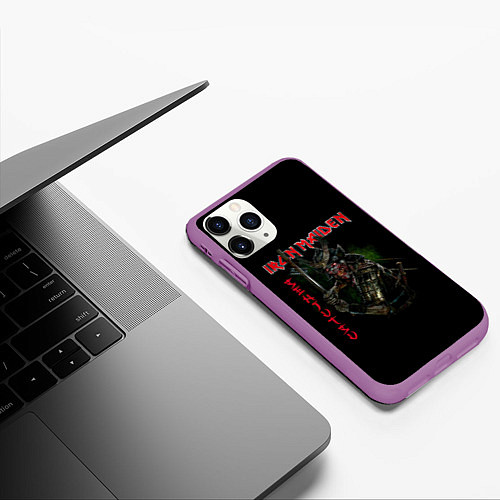 Чехол iPhone 11 Pro матовый Iron Maiden Senjutsu samurai / 3D-Фиолетовый – фото 3