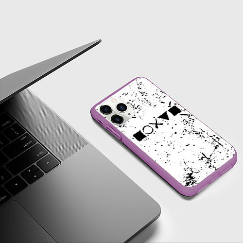 Чехол iPhone 11 Pro матовый Безразличие / 3D-Фиолетовый – фото 3