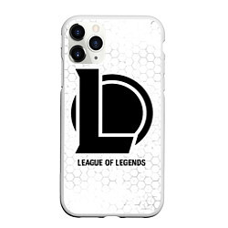 Чехол iPhone 11 Pro матовый League of Legends glitch на светлом фоне, цвет: 3D-белый