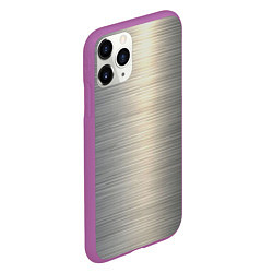 Чехол iPhone 11 Pro матовый Нержавейка - текстура, цвет: 3D-фиолетовый — фото 2