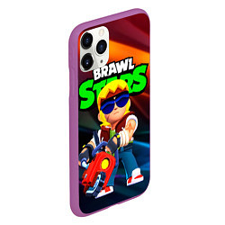 Чехол iPhone 11 Pro матовый Buster Brawl stars, цвет: 3D-фиолетовый — фото 2