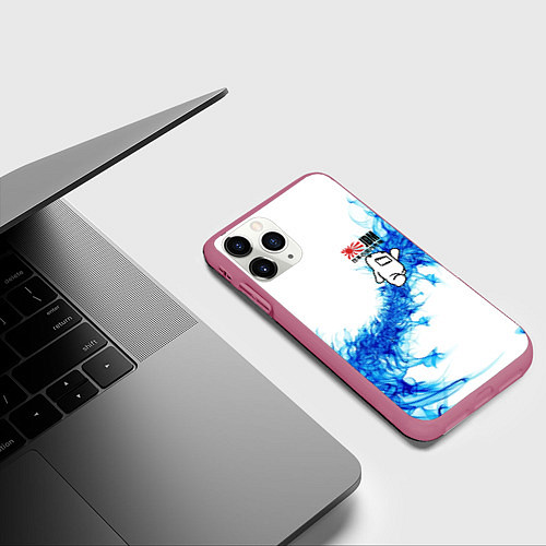 Чехол iPhone 11 Pro матовый Jdm style - Japan / 3D-Малиновый – фото 3