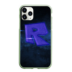 Чехол iPhone 11 Pro матовый Roblox space, цвет: 3D-салатовый