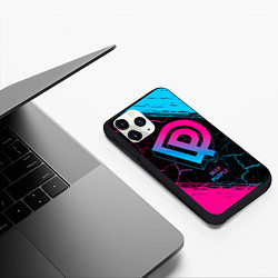 Чехол iPhone 11 Pro матовый Deep Purple - neon gradient, цвет: 3D-черный — фото 2