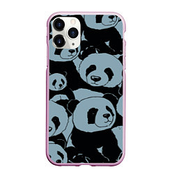 Чехол iPhone 11 Pro матовый Panda summer song, цвет: 3D-розовый