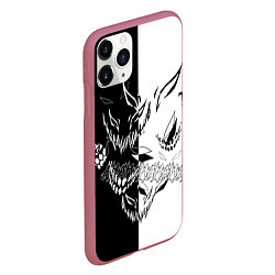 Чехол iPhone 11 Pro матовый Drain Face ZXC, цвет: 3D-малиновый — фото 2