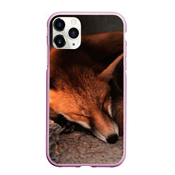 Чехол iPhone 11 Pro матовый Спящая лисичка, цвет: 3D-розовый