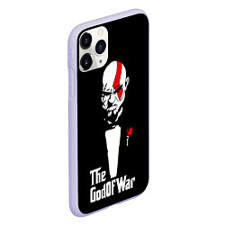 Чехол iPhone 11 Pro матовый God of war - Кратос отец войны, цвет: 3D-светло-сиреневый — фото 2