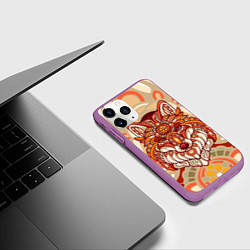 Чехол iPhone 11 Pro матовый Лиса Патрикеевна, цвет: 3D-фиолетовый — фото 2