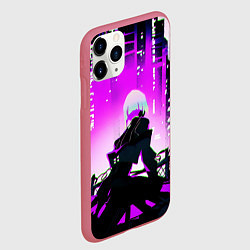 Чехол iPhone 11 Pro матовый Люси нетраннер - фиолетовый, цвет: 3D-малиновый — фото 2