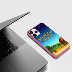 Чехол iPhone 11 Pro матовый Мой дом в Stardew Valley, цвет: 3D-малиновый — фото 2