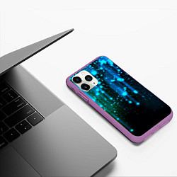 Чехол iPhone 11 Pro матовый Space - starfall, цвет: 3D-фиолетовый — фото 2