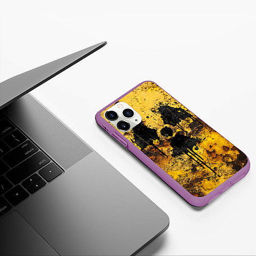 Чехол iPhone 11 Pro матовый Rusty radiation / 3D-Фиолетовый – фото 3